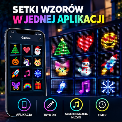 Kurtyna LED Pixel – Świąteczne Animacje do Domu i Ogrodu